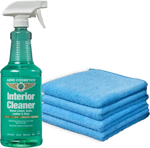 Aero Cosmetics Limpiador de interiores, limpiador de alfombras, limpiador de asientos, limpiador de tela, limpia alfombras, asientos, cuero