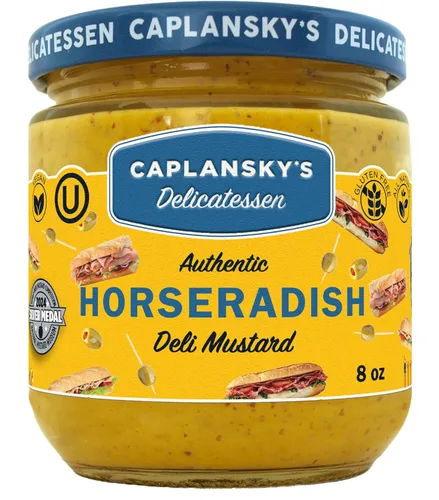 Vista 10 de Caplansky's Deli Mustard - Ballpark - Kosher, vegano, sin OMG, sin gluten, sin nueces, 7.9 fl oz (8 onzas líquidas)