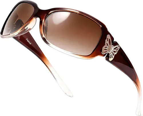 Vista 11 de LVIOE - Lentes de sol polarizadas para mujer, decoración de mariposa a la moda, para conducir y pescar - 99.99% de protección UV