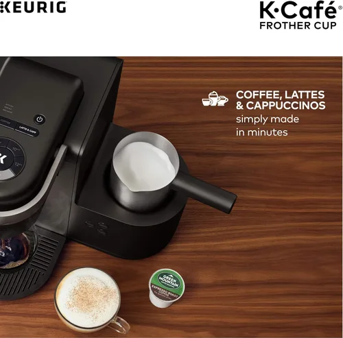 Vista 7 de Keurig Funciona con leche no láctea, espuma caliente y fría, solo cafeteras compatibles K-Café, 34 onzas, espumador de carbón