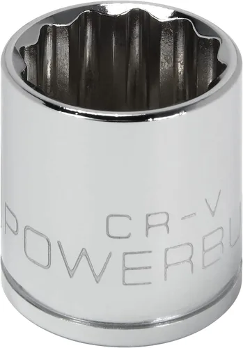 Vista 15 de Powerbuilt Enchufe poco profundo de 3/8 pulgadas x 1/4 pulgadas, enchufe de 12 puntos, hecho de cromo-vanadio, marcado de tamaño láser - 641000