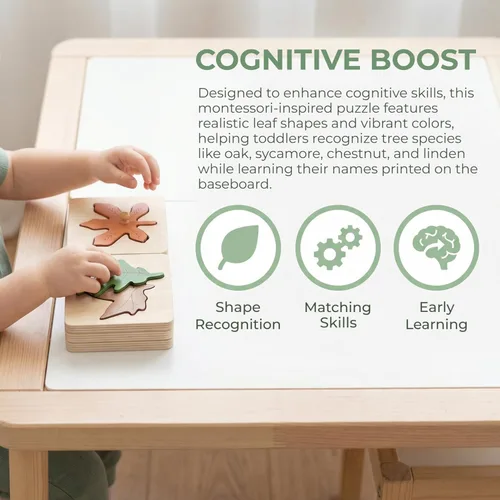 Vista 8 de Kisangel Montessori - Juego de 4 piezas de rompecabezas cognitivo educativo cognitivo para niños pequeños, aprendizaje preescolar, exploración