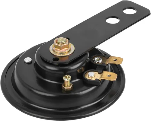 Vista 3 de uxcell Bocina de trompeta de 48 V CC, 105 dB, de gran sonido, negra, para scooter eléctrico