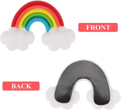 Vista 6 de DOITOOL 5 imanes de arco iris para nevera, arco iris, imanes de nevera, calcomanías magnéticas para refrigerador para nevera, casillero, pizarra