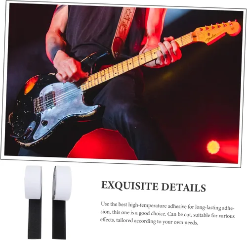 Vista 5 de Pegatinas de pedal de efector, cinta de pedal de guitarra, cinta de pedal de guitarra, sujetadores de efectos de guitarra metálica, accesorios