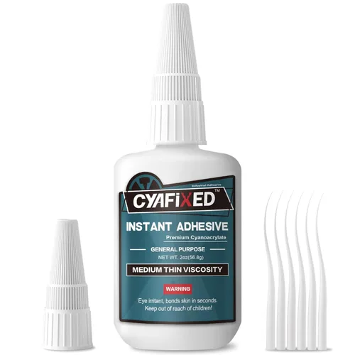 Vista 11 de Kit de Superpegamento, Pegamento CA de 6 oz (Grueso, Medio-Grueso, Medio, Delgado) con Tapas Anti-Obstrucción y Micropuntas, Adhesivo