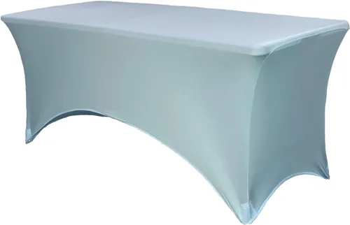 Vista 51 de YOUR CHAIR COVERS - Fundas rectangulares de elastano para mesas de 4 pies, manteles ajustados para eventos de boda, decoraciones de patio, tela