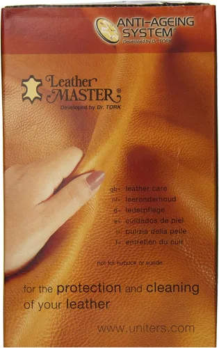 Leather Master Kit de cuidado de cuero (5.1 fl oz) – Limpiador, acondicionador, protector y esmalte de cuero multiusos para limpiar y detallar el
