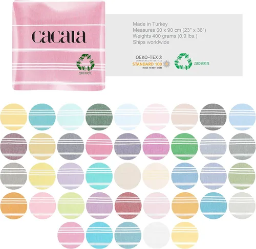 Vista 85 de Cacala Toallas de cocina 100% algodón turco, altamente absorbentes, suaves, de secado rápido, con lazo para colgar, para gimnasio, yoga, baño