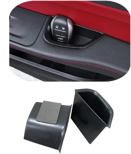 Vista 23 de Vesul - Manija de bolsillo de almacenamiento lateral delantera, reposabrazos, contenedor de teléfono negro para Mercedes Benz Clase E E350 E400 E500