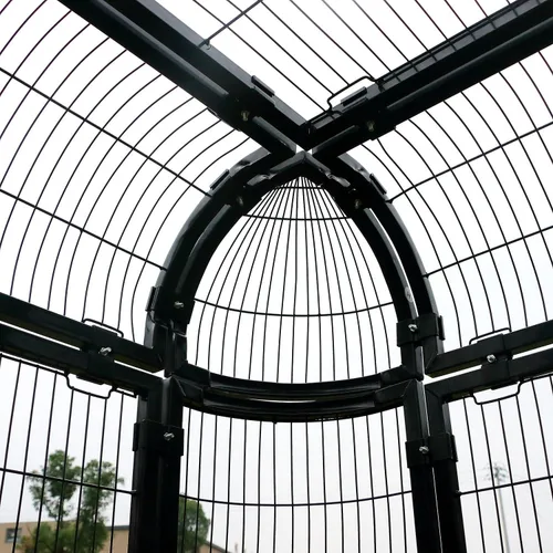 Vista 6 de Jaula para loros wonline para aves grandes al aire libre extra grande con jaula para pájaros y percha, adecuada para guacamayos, canarios, loros