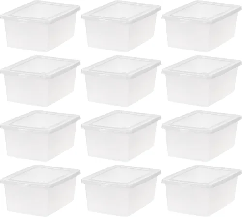 Vista 12 de IRIS USA - Contenedores de almacenamiento de plástico de 6 cuartos con tapas, paquete de 4, contenedores sensoriales, almacenamiento