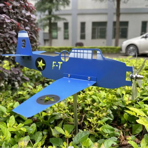 Vista 2 de Veleta de metal para jardín, hilandero de viento giratorio, decoración al aire libre para patio, césped, patio