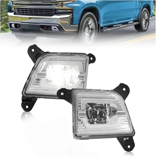 Vista 11 de Ensamble de luces antiniebla LED KUAFU compatible con Chevy Chevrolet Silverado 1500 2019-2021 Reemplazo para 84125494 84962680 Faros antiniebla