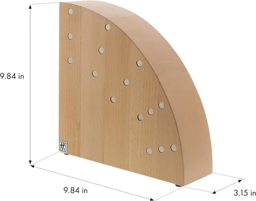 Vista 3 de ZWILLING Bloque de cuchillos italiano, 10" x 10" x 16", madera de haya natural