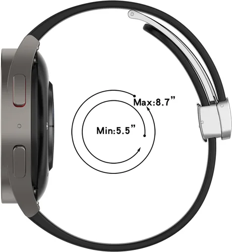 Vista 6 de Compatible con Samsung Galaxy Watch 6 Classic - Correa de repuesto de silicona de 0.787 pulgadas compatible con Samsung Galaxy Watch 6 Classic / 6/5