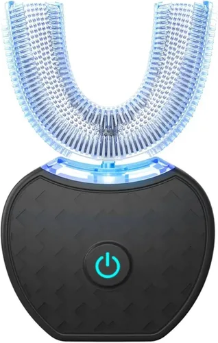 VIDECOR Cepillo de dientes ultrasónico, cepillo de dientes automático en forma de U de 360°, IPX7, resistente al agua, cepillo de dientes eléctrico
