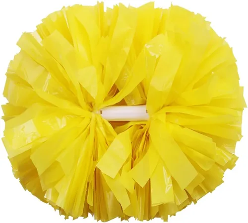 Vista 17 de Hooshing - Paquete de 2 pompones de animadora con mango tipo bastón, pompones para espíritu de equipo, deportes, bailes, animación, para niños