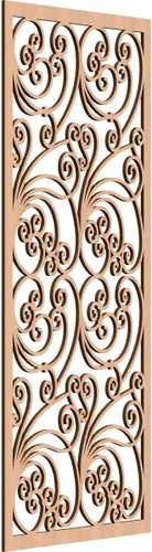 Vista 180 de Ekena Millwork WALW10X25X0250MALBI Marilla Paneles de pared decorativos de madera con calado, 9 3/8 pulgadas de ancho x 24 3/8 pulgadas de alto