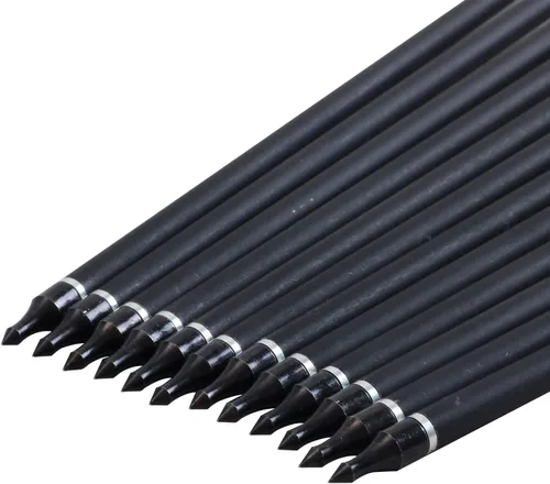 Vista 5 de Flechas de caza de tiro con arco de 31 pulgadas con pluma de pavo natural de 4 pulgadas, flecha de práctica para arco recurvo tradicional y arco