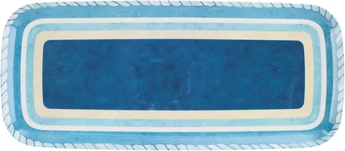 Vista 4 de UP ware at The Lake Bandeja de servir de melamina, bandeja rectangular de 15 x 6.5 pulgadas, bandeja de alimentos sin BPA para entretenimiento