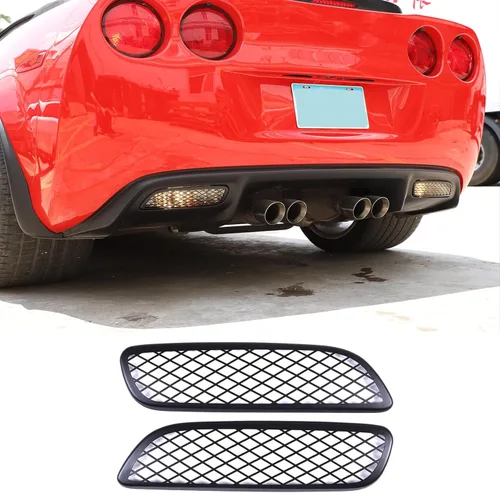 Vista 9 de Cubierta protectora de luces antiniebla para automóvil compatible con Chevy Corvette C6 2005-2013, accesorios de cubierta de luces de parachoques