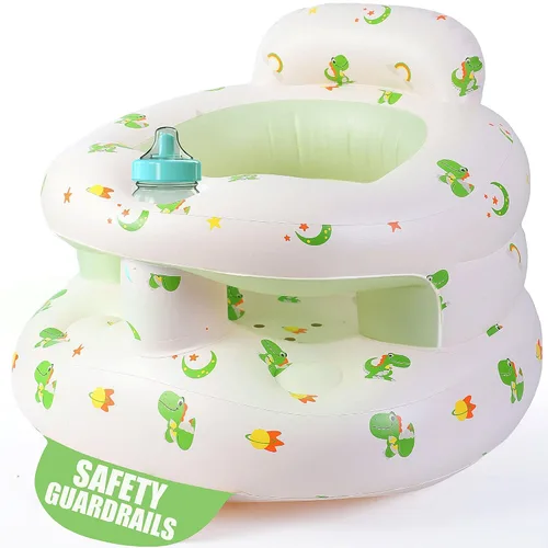 Vista 8 de Asiento inflable mejorado para bebé para bebés de 3 a 36 meses, silla inflable para bebé Sit Me Up asiento de piso para bebé, asientos para bebé