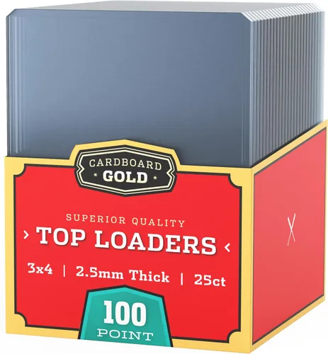 Vista 8 de Cardboard Gold Cargadores superiores 100pt para tarjetas - Rígidos 3x4-250