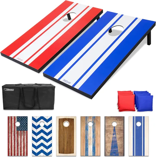 Vista 11 de GoSports Portable Cornhole Sets, 8 Styles – Choose 4 x 2 ft or 3 x 2 ft - Boards Include 8 Bean Bags, Travel Case, and Game Rules