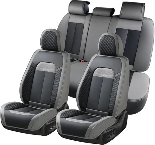 Vista 22 de FLORICH Fundas de asiento delantero, 2 piezas, fundas de asiento para automóviles, fundas de asiento universales de cuero de lujo, accesorios