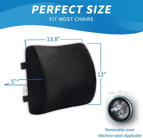 Vista 6 de SAIREIDER Almohada cómoda de apoyo lumbar para silla de oficina, almohadas de respaldo de espuma viscoelástica para coche, silla de juegos, silla