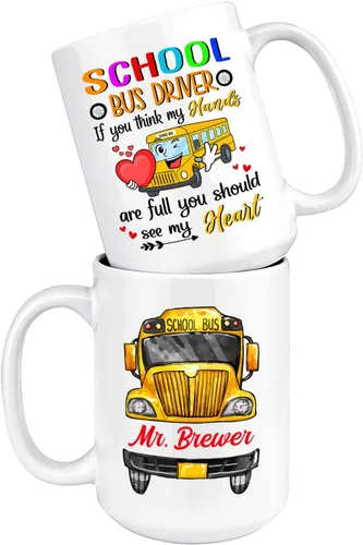 Vista 29 de Taza de café con texto en inglés «A Truly Amazing Bus Driver Is Hard To Find Difficult To Part With And Impossible To Forget»