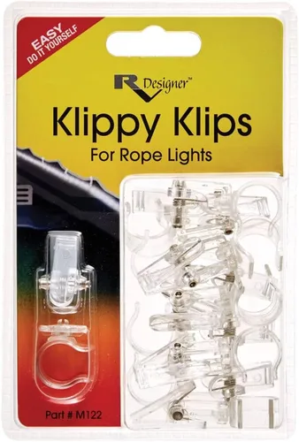 Vista 6 de RV Designer M111, Klippy Klips Clips para Toldo, Colgadores Ligeros, 10 por Paquete, Transparente