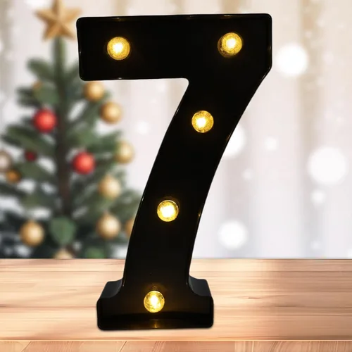 Vista 14 de Números de marquesina LED, números iluminados 2025 para fiestas, letras pequeñas iluminadas, número iluminado a pilas para cumpleaños o decoración