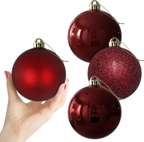 Vista 164 de Bolas pequeñas de Navidad doradas de 1.6 pulgadas, adornos de decoración para árbol de Navidad, bolas colgantes inastillables para decoraciones