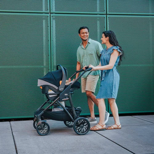 Vista 3 de Chicco Corso LE ClearTex Sistema de viaje modular, cochecito modular Corso LE con asiento y base KeyFit Max ClearTex para automóvil infantil
