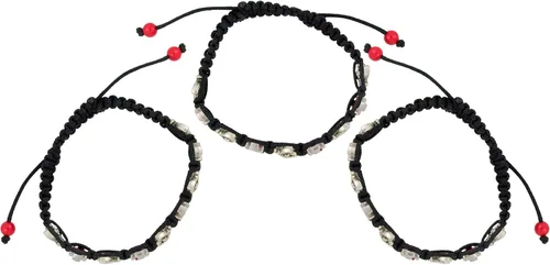 Pulsera de cordón ajustable con cruz de paloma sagrada de confirmación roja, paquete de 3, 7 1/2 pulgadas, Nailon