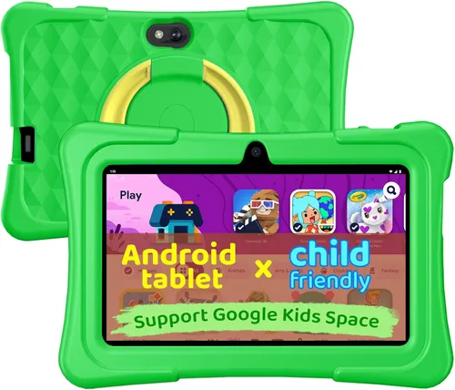 aiprotablet Tableta para niños, tableta Android 15 de 7 pulgadas para niños, 8 GB+32 GB 1 TB expandir, tabletas de cuatro núcleos para niños