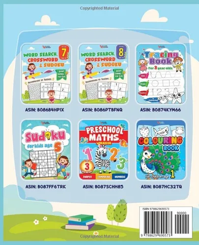 Vista 2 de Brain Games for 5 year olds Word Search, Crossword & Sudoku (Brain Games for Clever Kids)