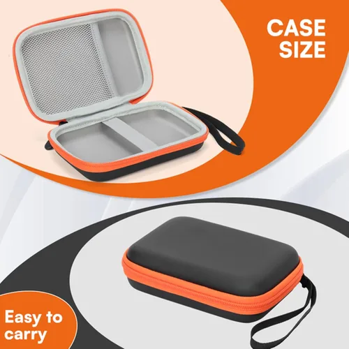Vista 2 de Bolsa de almacenamiento portátil para LaCie Rugged Mini 1 TB/ 2 TB/ 4 TB/ 5 TB para Mac y PC, discos duros externos y cable USB 3.0 2.0, tarjetas