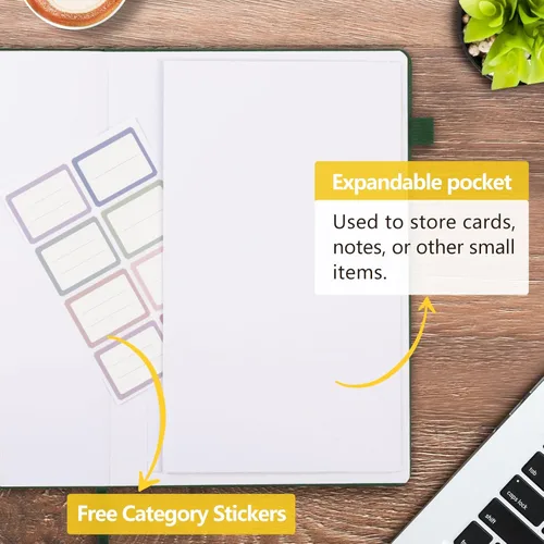 Vista 5 de Homlive Libro de registro de diario notarial, libro notarial de 7"x10", libros de registro notarial, diario público notarial para actos notariales