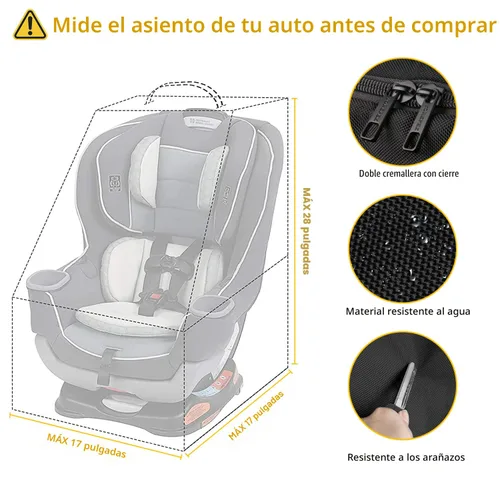 Vista 2 de YOREPEK Mochila de bolsa de viaje acolchada para asiento de automóvil para avión, bolsas resistentes para asiento de automóvil para viajes aéreos