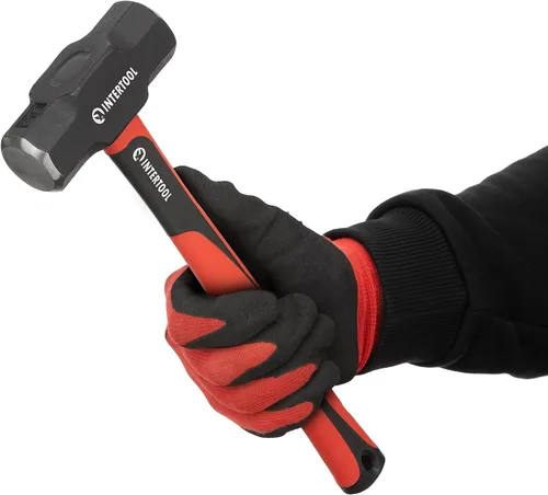 Vista 7 de INTERTOOL Mini martillo de trineo de 3 libras, martillo de perforación/grieta para babosas, martillo pequeño, resistente, con mango antideslizante
