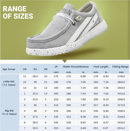 Vista 6 de Hurley Melky - Zapatos de lona para niños y niñas, mocasines con cordones