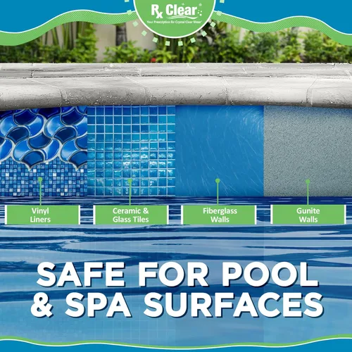 Vista 6 de Rx Clear Cloro granular para piscina de 25 libras Uso como bactericida, algicida y desinfectante en piscinas, jacuzzis y spas Estabilizado