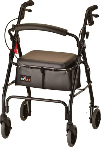 Vista 15 de Nova - Productos Médicos Get Go Petite Rolling Walker, caminador rodante pequeño - 13 libras., 4209CRD, Rojo, 1, 1