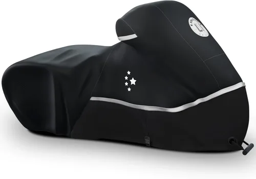Funda para motocicleta 420D resistente para todas las estaciones, universal, impermeable, protección al aire libre, 86" XL, funda para vehículo/negro