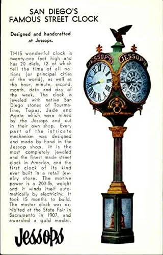 J. Jessop & Sons, Horton Plaza San Diego, California CA Original Vintage Postcard