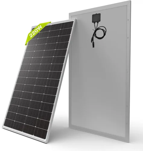 Vista 12 de Newpowa PRO panel solar monocristalino de 200 vatios 12 voltios 200W 12V, módulo PV de 9 barras de colector, módulo mono de alta eficiencia para RV