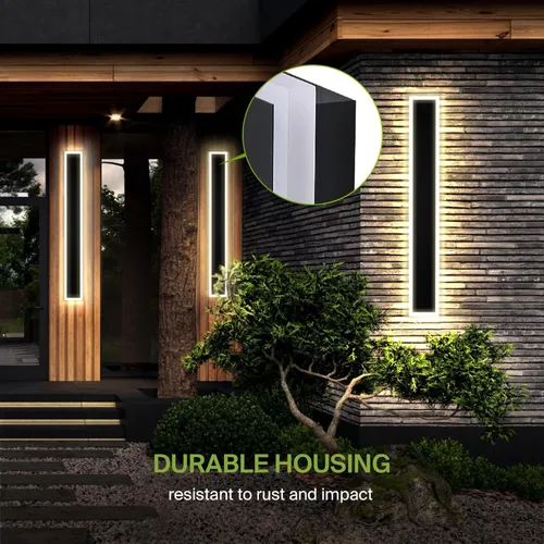 Vista 6 de ASD Lámpara LED de pared de montaje empotrado de 48 pulgadas de largo, 36 W, 2800 lúmenes, 3000 K-5000 K, 100-277 V, 3CCT, regulable, impermeable